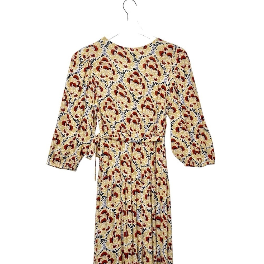 NWT BILLA 77 Romantic Floral Wrap Maxi Dress Prairie Boho Sz XS - Picture 14 of 16